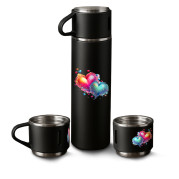 Kit Garrafa Térmica com 3 Xícaras - Personalizada
