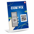 Placa QR Code Pix em Acrílico