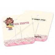 Tag Mini com Verniz Total Frente para Laço 4,1x4,4 cm