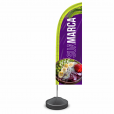 Wind Banner Personalizado Tecido Frente e Verso Kit Completo